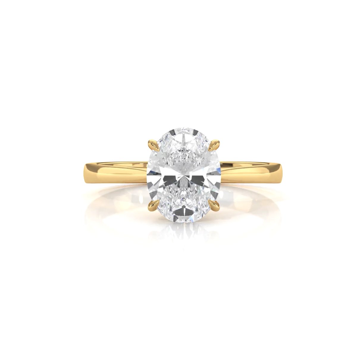 3g Lab Grown Diamond Tapper Solitaire IGI Certified Engagement Ring Setting 2mm 1.00 Ctw.